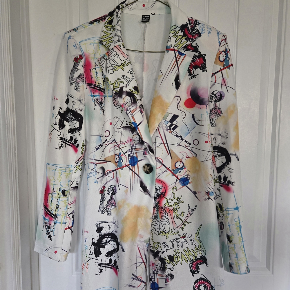 SHEIN Artistic Multicolor Blazer